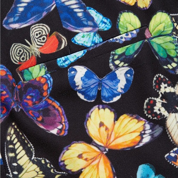 Alice + Olivia Multicolor Butterfly Print Flare Pants - Picture 6 of 10